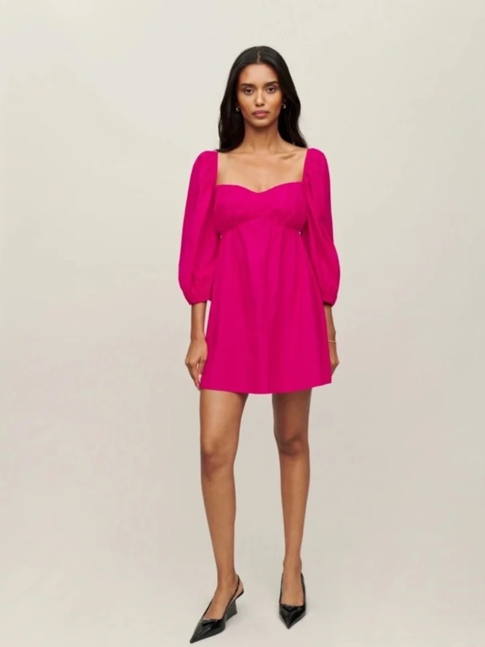 NWT Reformation Farley Mini Dress Corvette Hot Pink Size 20